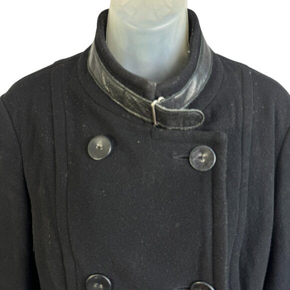 Rudsak Black Wool Military Jacket – Women’s Medium Moto Style Coat - Picture 6 of 9